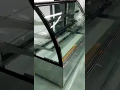 ফ্রন্ট কার্ভড ট্রিপল গ্লাস অ্যান্টি-মেগ গ্লাস সহ বাঁকা গ্লাস ডিসপ্লে ফ্রিজ
