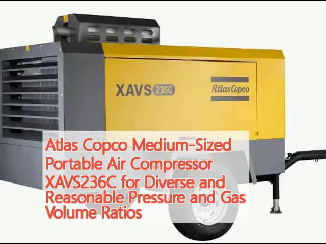 アトラス・コプコ 中型ポータブルエア・コンプレッサー XAVS236C 多様な合理的な圧力とガス体積比