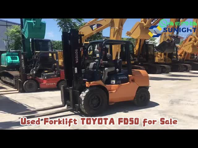 中古 多機能 オリジナル 日本 ディーゼルフォークリフト トヨタ FD50 状態良好