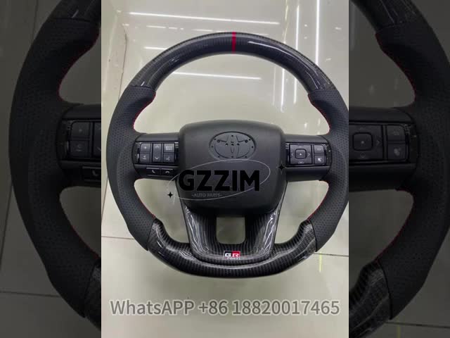 Car Interior Steering Wheel With GR Logo Interior Steering Wheel For Toyota Hilux Fortuner
