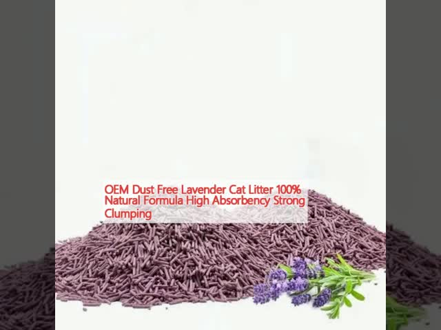 Dust Free Lavender Cat Litter 100% Natural Formula High Absorbency Strong Clumping