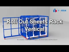 Folhas de rolamento verticais Estante Folhas de metal Estante de armazenamento Estante de gaveta