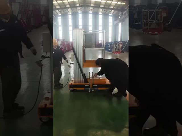 4~14m 水力電気空中望遠鏡 双mastリフト 100kg 作業プラットフォーム