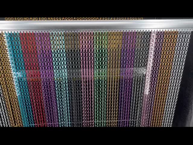Durable Anodised Chain Link Curtain , Aluminium Fly Screen Chain Link Door Curtain