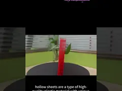 Temperature Resistant 16mm Orange Polycarbonate Hollow Sheet From -40 Deg C To 120 Deg C