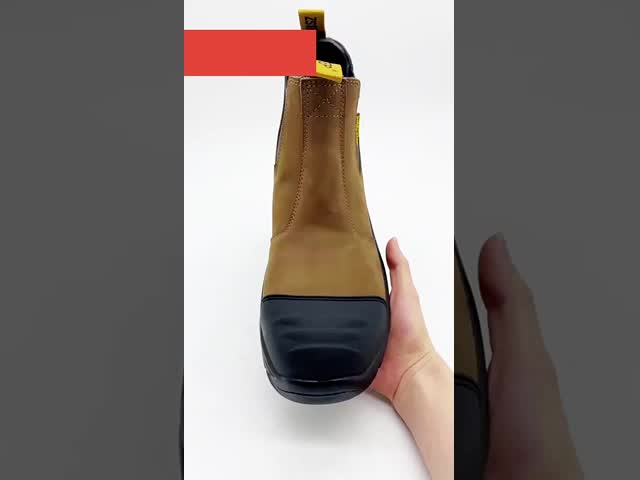 ブラウン 真皮 チェルシー ブーツ 防水 工事 安全 ブーツ 蕾がない
