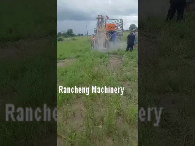 200m Depth Borehole Drilling Machine 40hp Horse Power Trailer Mounted Drill Rig