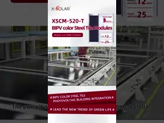 520W BIPV Solar Modules Steel Roof Plates 13.36A Optimum Operating Current