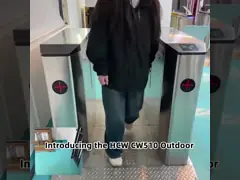 QR Code Flap Barrier Turnstile Pengenal Biometrik Kontrol Akses Pintu Putar