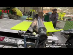 ক্ষয়কারী সবুজ স্কোরিং প্যাড রান্নাঘর স্পঞ্জ ল্যামিনেটিং মেশিন ম্যানুয়াল