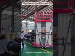 Belastung 150 kg Einmastenheber-Flugplattform aus Aluminiumlegierung Orange