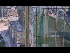 Ventilation Double Layer Curtain Wall Customized Low E Glass Unit Curtain Wall