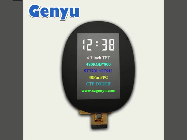 4.3 Inch TFT Touch Screen LCD Capacitive Touch Screen 480x800 Dots 40pin RGB Interface