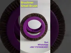 Bruckner Stenter Machine Parts Small Brush Wheel Purple Plastic Body Black Nylon Hair