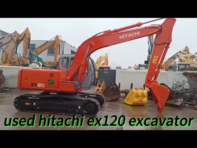 Good Condition Hitachi Excavator 120 12 Ton Japan Original Crawler Chain Moving Type