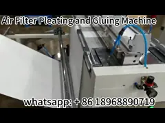 10 - 100mm Depth Purifier Filter Making Machine Pleating And Hotmelt Gluing Machine
