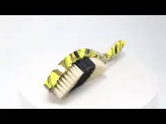 Customized Logo Two Color Boar Bristle Wave Brush For Men'S Hair Styling