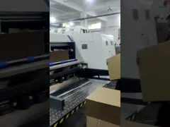White Automatic Steel Flexo Printing Cardboard Box Slotting Die Cutting Machine 130 Sheets / Min