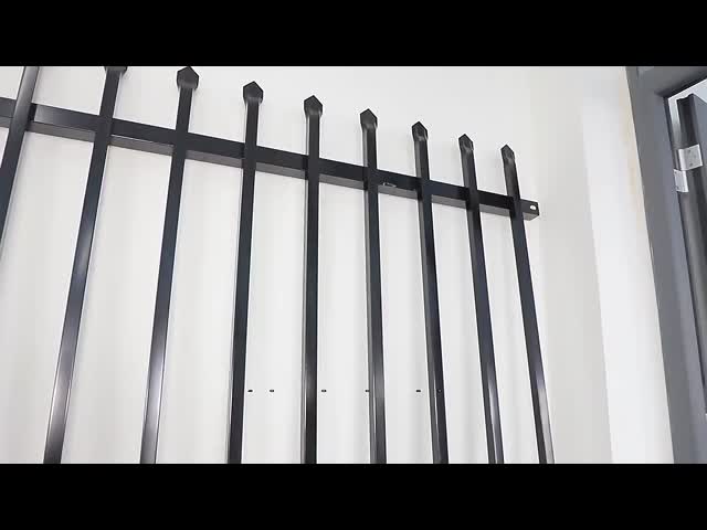 Galvanized 6x8 Security Steel Garden Fence Modern Zinc Steel Picket Fence