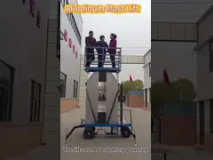 12 m vertikaler Doppelmastlift Teleskopischer elektrischer Mastboomlift