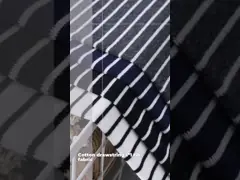 Biologisch katoenen interlockstof op maat geverfd garen gekleurd rib gebreide materiaal 32S 175cm