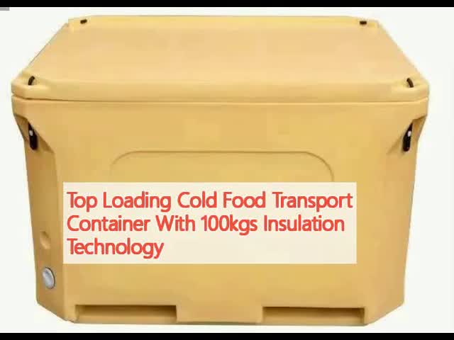 Topgreen 1000L изолированный контейнер для транспортировки пищевых продуктов в ярко-желтом цвете