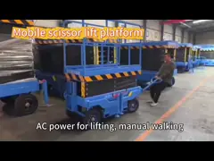 Last 500 kg Handfahrbare mobile Schere-Hofplattform für Luftarbeit