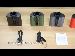 Socool Fan Mini Neck Outdoor Usb Led Clip de cintura Ventiladores vestíveis recarregáveis 4000MAh