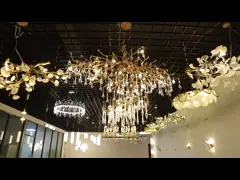 Moderne Luxus Wohnzimmer Decken Kristall Eingangskandelier Beleuchtung Wohnzimmer Dekoration