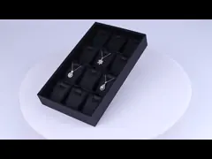 Multiple Cells Solid Wood Pendant Storage Rack Luxury Necklace Display Tray