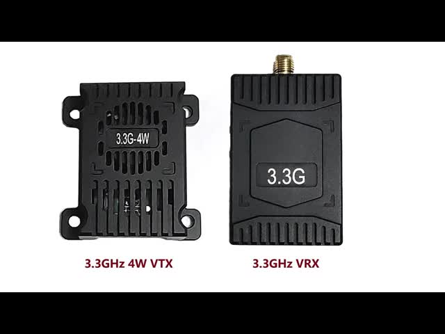3.3Ghz FPV VTX 4W ドローンビデオリンク用長距離ビデオトランスミッター DC 12V-36V