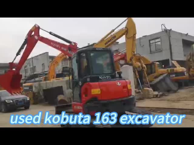 Excavadora Kubota KX163 em boas condições e saúde com design original do Japão