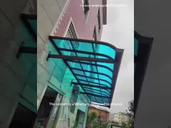 Self Cleaning Polycarbonate Awning with UV Protection and Aluminum Alloy Frame