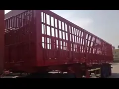 Semi-Trailer 3 Axles 60 Tons Animal Poultry Grid Positions Fence Stake Cargo Transport