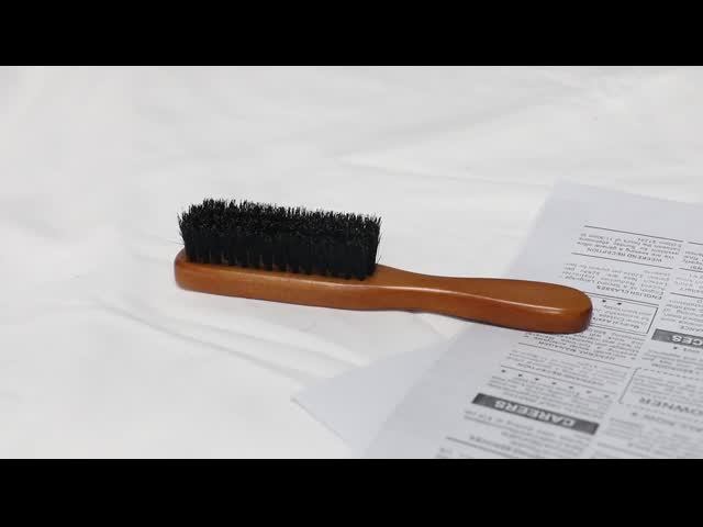 Conjunto de cuidado da barba masculina com escova e pente de barba preta feito de pente de javali natural