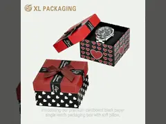 Cardboard Black Paper Single Watch Packaging Box with Soft Pillow Wholesale