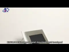 Compact USB Industrial Computer Keyboard with Optical Trackball and Korean Layout