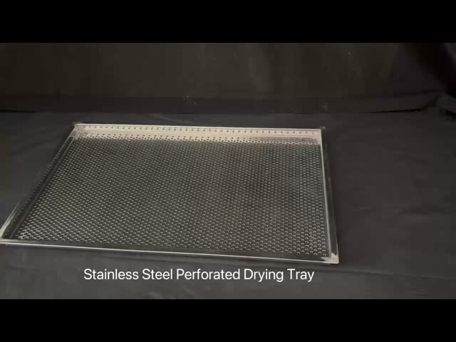 Stainless Steel 304 Perforated Rectangular Drying Baking Serving Tray Pan Sheet For Oven Freezing