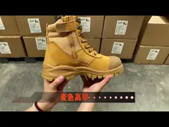 Mid Cut Construction Safety Shoes Genuine Leather Expensive Safety Shoes For Heavy Duty Work