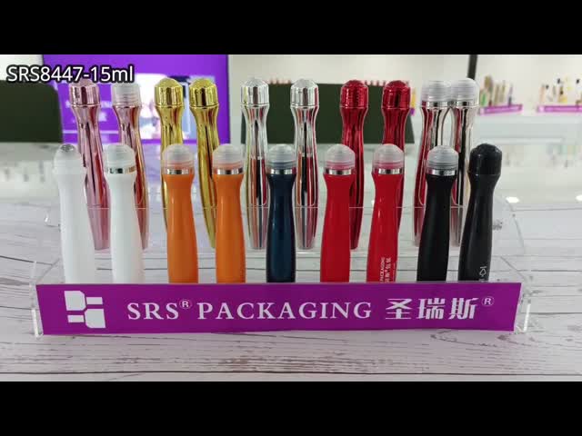 Round Waist  shape 15ML Roller Ball Roll on Bolttles for eye serum massage