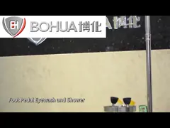 অ্যান্টি-ফ্রিজ বড় ফুট পেডাল আইওয়াশ স্টেশন জরুরী নিরাপত্তা ঝরনা এবং আইওয়াশ