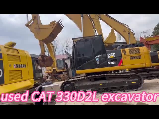 1.6 m3 Capacité de seau Caterpillar 330D Excavator des États-Unis avec des heures de travail faibles vidéo