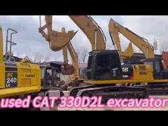1.6 m3 Capacité de seau Caterpillar 330D Excavator des États-Unis avec des heures de travail faibles video