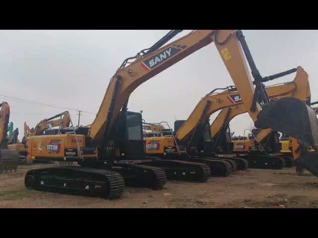 New Arrival Used SANY Brand Sy215H Excavator 21 Ton Heavy Earth Moving Machine For Sale video
