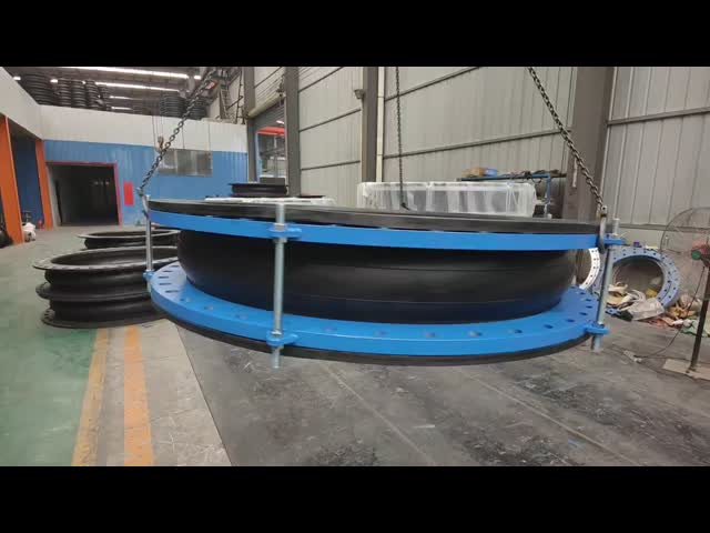 DN1800 Limited Tie Rod Epdm Elastomer Flexible Fully Seal Rubber Expansion Bellows Large Diameter
