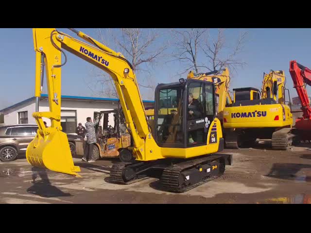 5 tonnes de petites excavatrices utilisées Komatsu PC56 Mini-excavatrice efficace à prix abordable vidéo