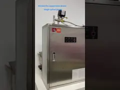 Sistema antincendio per cucina di tipo elettromagnetico per uso commerciale