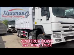 31tons 8X4 Sinotruk Dump Truck Howo 12 Wheeler Tipper Truck với dung lượng cao