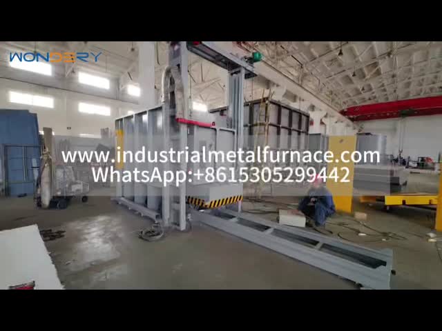 8000x4000x2000 mm Electrical Resistance Bogie Hearth Heat Treatment Furnace with 750 ℃ and 30 Tons Loading Capacity for Tempering and Annealing