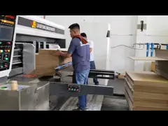 All Computer Controled G6-1224 Corrugated Cardboard Pressure Free Feed Structure Lead Edge Vacuum Transfer 4 Color Printer + Slotter + Die Cutter + Vibrator + Stacker
